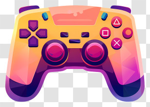 Gamepad - Abstract Gradient Gaming Controller Design Transparent PNG