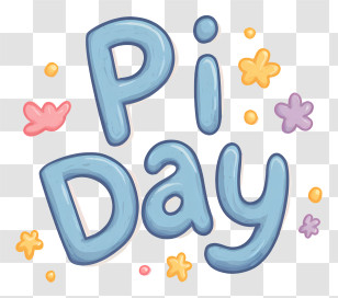 Pi Day - Pi Day Bubble Lettering Transparent PNG