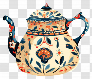 Tea Pot - Decorative Teapot Transparent PNG