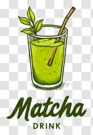 Matcha Drink Logo - Matcha Drink Illustration Transparent PNG