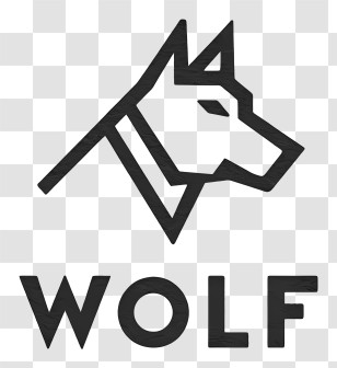Wolf Logo - Minimal Wolf Head Logo Transparent PNG