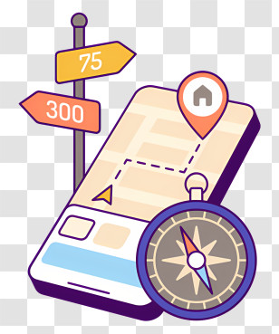 Smartphone Compass - Map And Compass For Navigation Transparent PNG