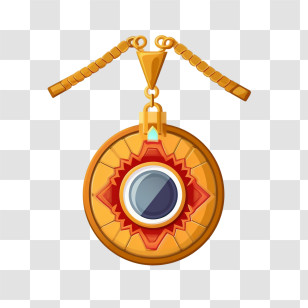 Nazar Amulet - Ornate Gold Pendant Transparent PNG