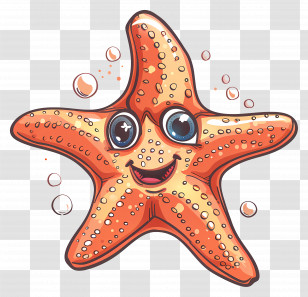 Cartoon Starfish - Cute Starfish Cartoon Transparent PNG