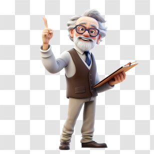 Professor - Wise Professor With Clipboard Transparent PNG