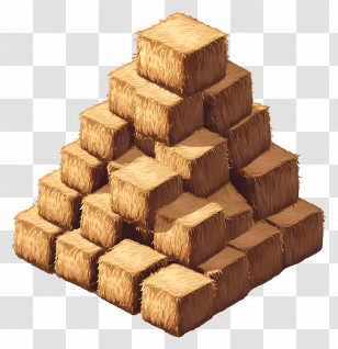 Stack Of Hay - Pyramid Of Stacked Hay Bales Transparent PNG