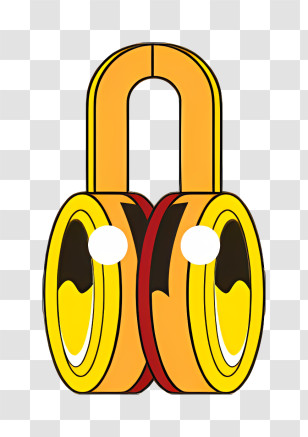 Padlock - Yellow Padlock For Security Transparent PNG