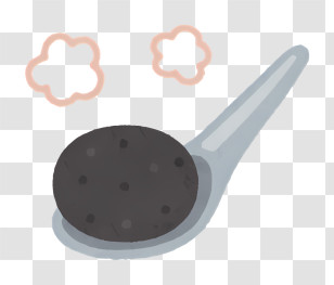 Kitchen Elements - Black Spoon Illustration With Ball Concept Transparent PNG