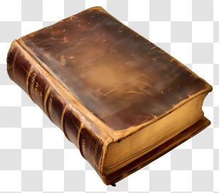 Vintage Book - Ancient Leather-Bound Book Transparent PNG