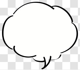 Text Box - Speech Bubble Outline For Communication Transparent PNG