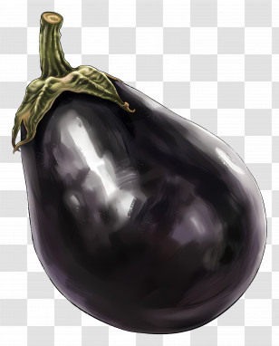 Eggplant - Fresh Purple Eggplant Illustration Transparent PNG