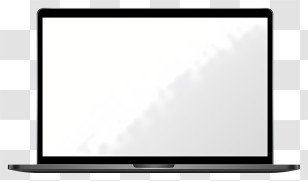 Laptop - Minimalist Black Laptop With Blank Screen Transparent PNG