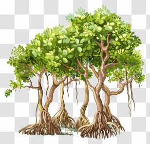 Mangrove Forest - Mangrove Tree Forest Illustration Transparent PNG