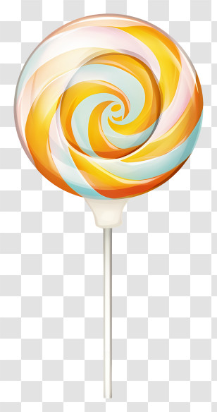 Lollipop - Colorful Swirl Lollipop On A Stick Transparent PNG