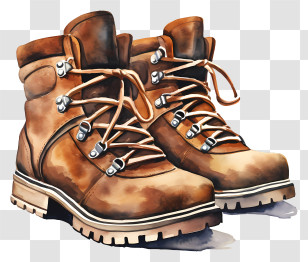 Winter Boots - Brown Hiking Boots For Outdoor Adventures Transparent PNG