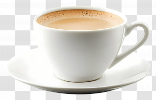 Hot Coffee - White Coffee Cup With Milk Coffee Transparent PNG