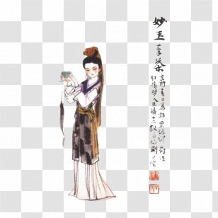 Miaoyu Tea Jia Baoyu Dream Of The Red Chamber Lin Daiyu - Tanchun - A Mansions Illustration Transparent PNG