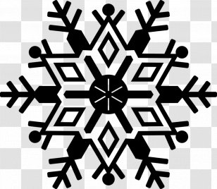 Snowflake Background - Drawing - Line Art Blackandwhite Transparent PNG
