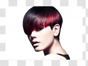 Black Hair Coloring Step Cutting Layered Transparent PNG