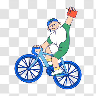 Bike - Cyclist Riding Bicycle Illustration Transparent PNG