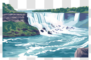 Niagara Falls - Beautiful Waterfall Scenery Transparent PNG