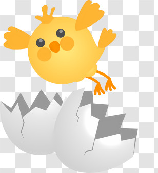 Egg - Cute Chick Hatching From Egg Transparent PNG