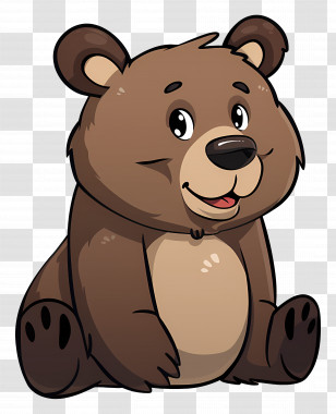 Cartoon Bear - Cute Cartoon Bear Illustration Transparent PNG