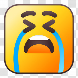 Crying Emoji - Crying Face Emoji With Yellow Background Transparent PNG