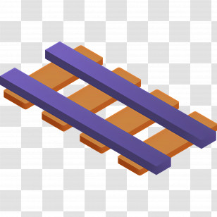 Train Tracks - Wooden Railroad Tracks Transparent PNG
