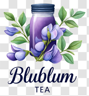 Blublum Tea Logo - Blublum Tea Jar Illustration Transparent PNG