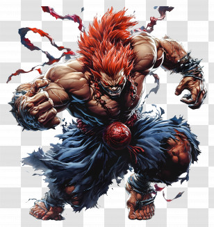 Akuma - Muscular Fighter Transparent PNG