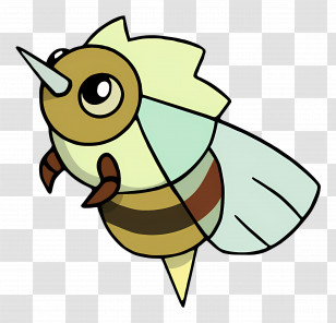 Clover - Cute Cartoon Bee Illustration Transparent PNG