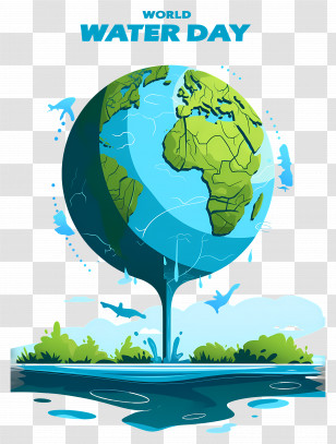 World Water Day - World Water Day Concept Illustration Transparent PNG