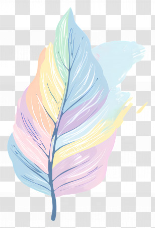 Pastel Leaf - Pastel Colored Leaf Transparent PNG