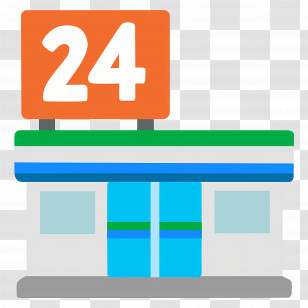 Convenience Store Emoji - 24/7 Convenience Store Icon Transparent PNG