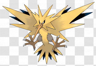 Zapdos - Yellow Electric Bird Transparent PNG