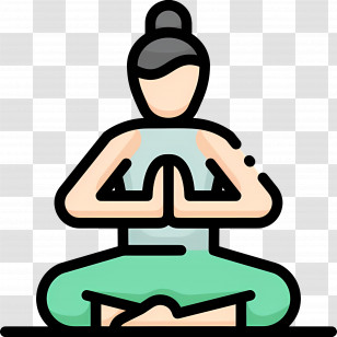 Meditation - Meditating Person With Hands Together Transparent PNG