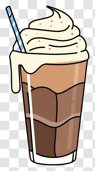 Chocolate Milk - Delicious Chocolate Milkshake With Whipped Cream Transparent PNG