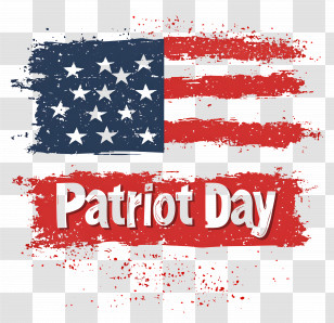 Patriot Day - Patriot Day Illustrated With The American Flag Transparent PNG