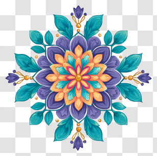 Luxury Mandala Background - Colorful Mandala Design Transparent PNG