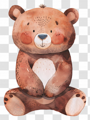 Teddy Bear - Adorable Teddy Bear Cartoon Illustration Transparent PNG