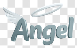 Angel Logo - Silver Angel Word Logo Transparent PNG