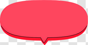 Text Box - Bright Red Speech Bubble Icon Transparent PNG
