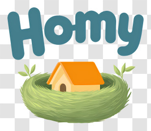 Homy Logo - Homy Nest House Logo Transparent PNG