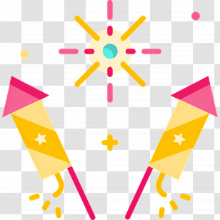 Firecrackers - Colorful Fireworks Display Transparent PNG