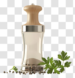 Pepper Shaker - Modern Pepper Grinder With Herbs Transparent PNG