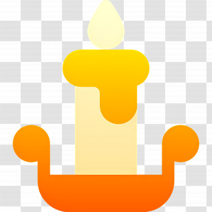 Candle Lighting - Candle Icon With Flame Transparent PNG