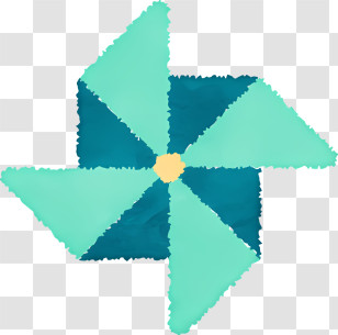 Cartoon - Blue And Green Pinwheel Transparent PNG