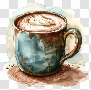 Mug Of Cocoa - Hot Coffee Cup Transparent PNG
