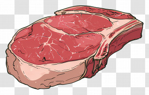 Raw Steak Illustration - Raw Meat Steak Illustration Transparent PNG